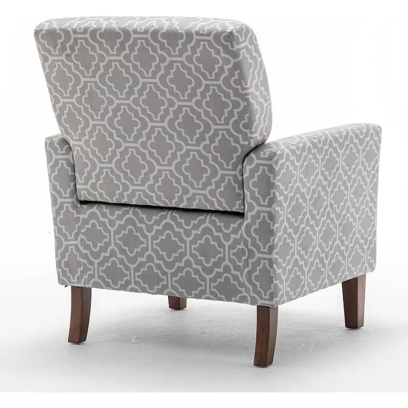 Fauteuil d'appoint contemporain avec cadre en bouleau et revêtement en microfibre