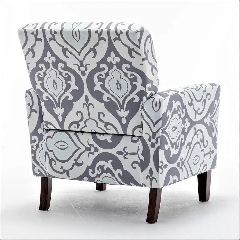 Fauteuil d'appoint contemporain avec cadre en bouleau et revêtement en microfibre
