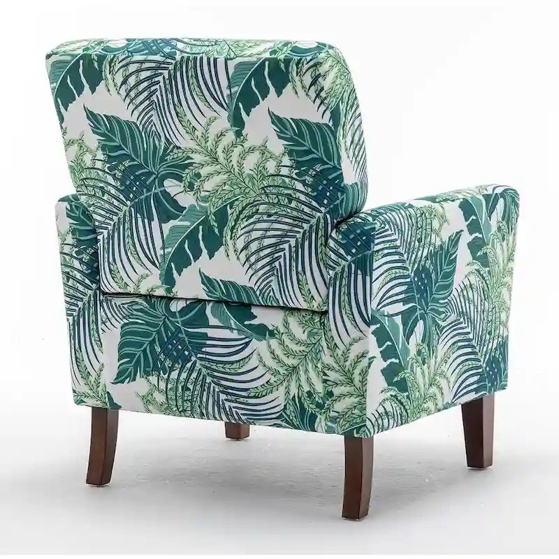 Fauteuil d'appoint contemporain avec cadre en bouleau et revêtement en microfibre