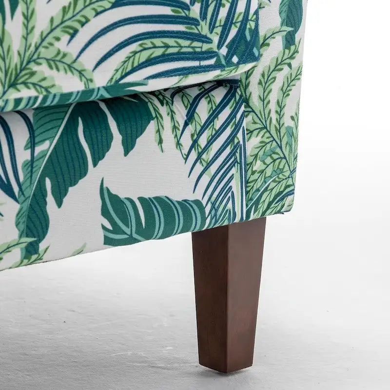 Fauteuil d'appoint contemporain avec cadre en bouleau et revêtement en microfibre