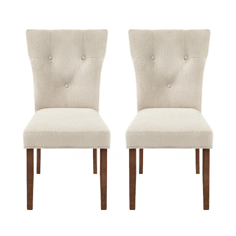 Chaise de salle à manger rembourrée en hévéa Chastin Farmhouse (lot de 2) par Christopher Knight Home