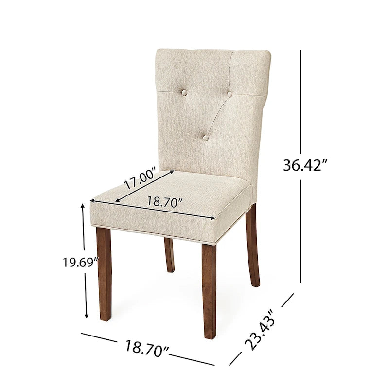 Chaise de salle à manger rembourrée en hévéa Chastin Farmhouse (lot de 2) par Christopher Knight Home
